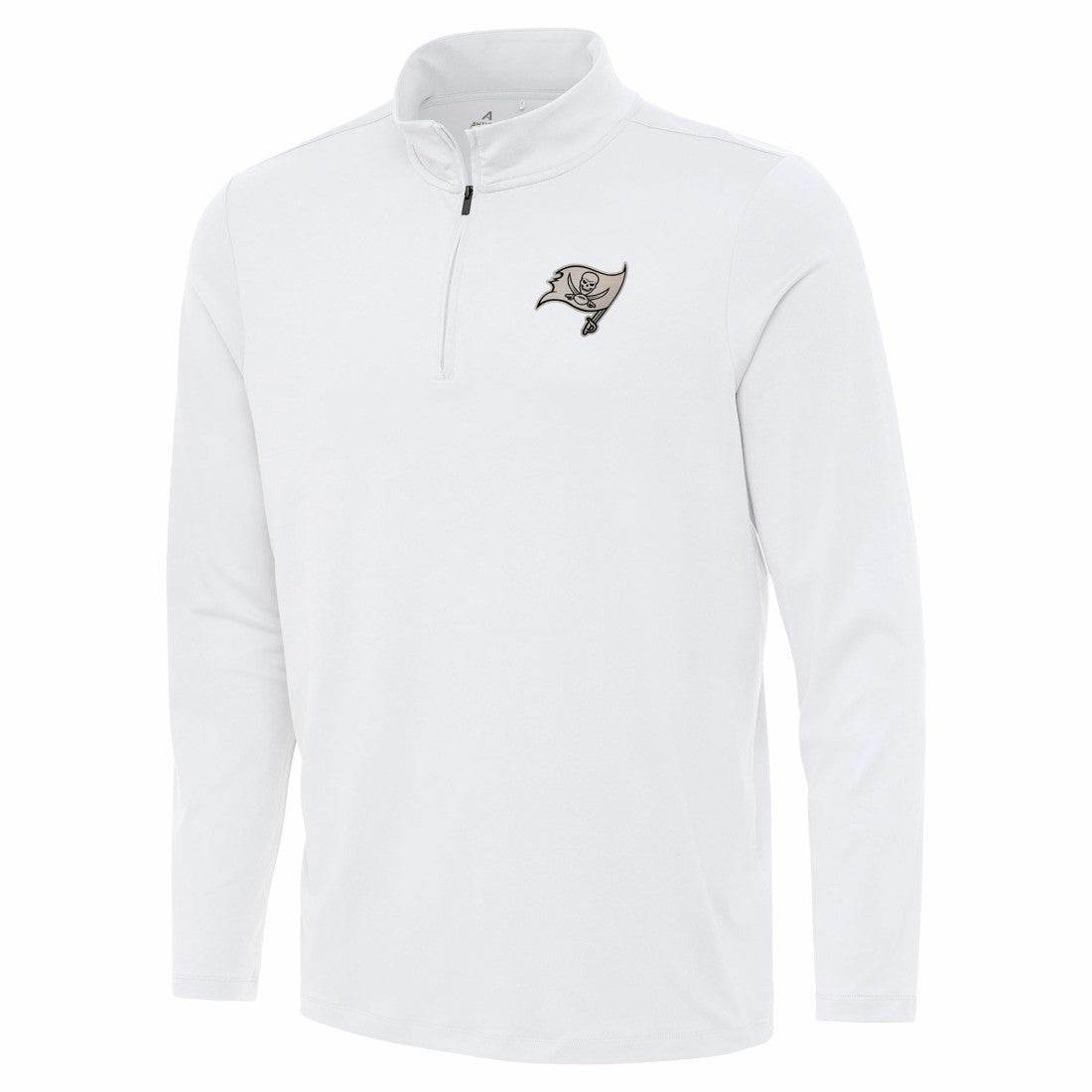 Tampa Bay Buccaneers Antigua Reprocess Quarter-Zip Top White - NFL