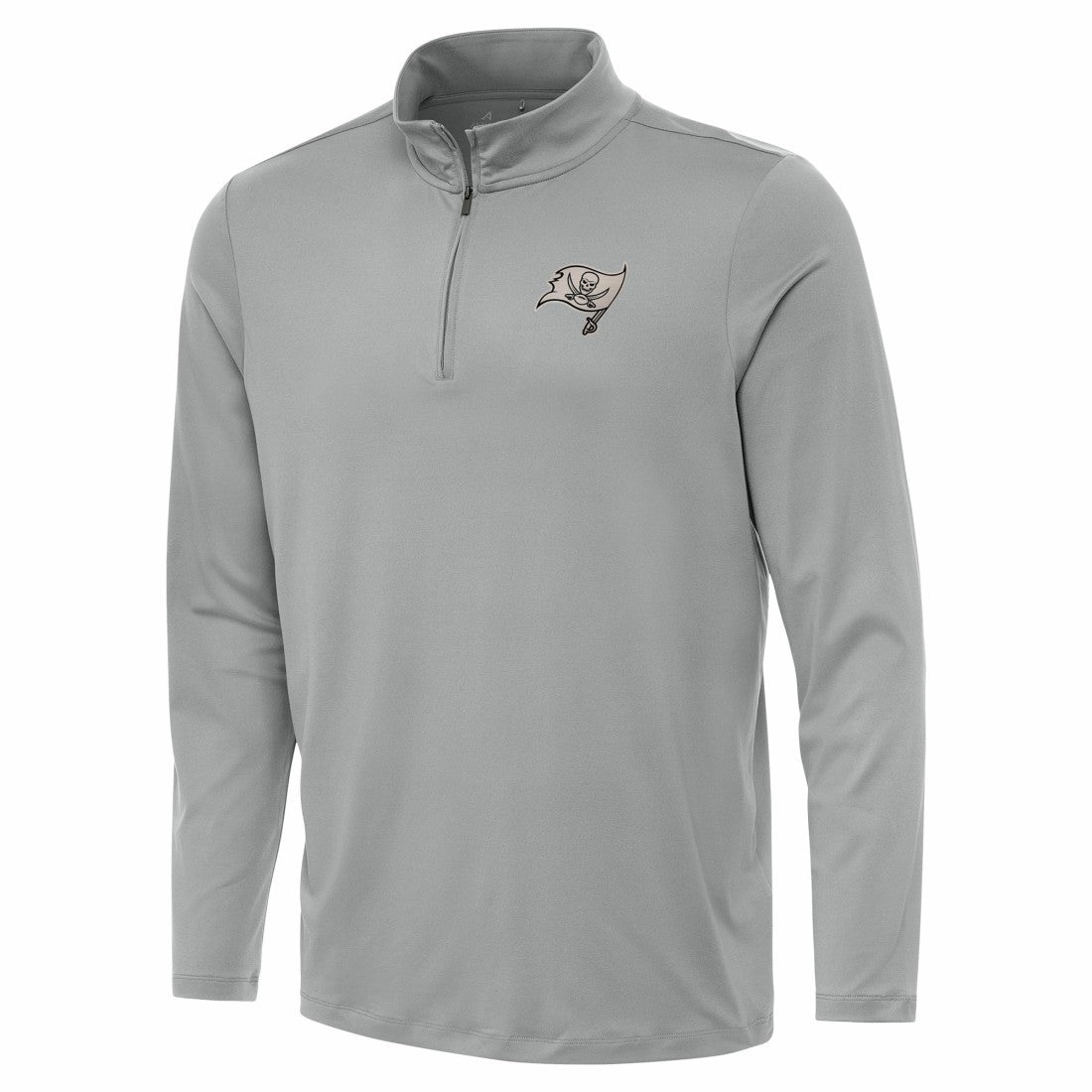 Tampa Bay Buccaneers Antigua Reprocess Quarter-Zip Top Gray - NFL