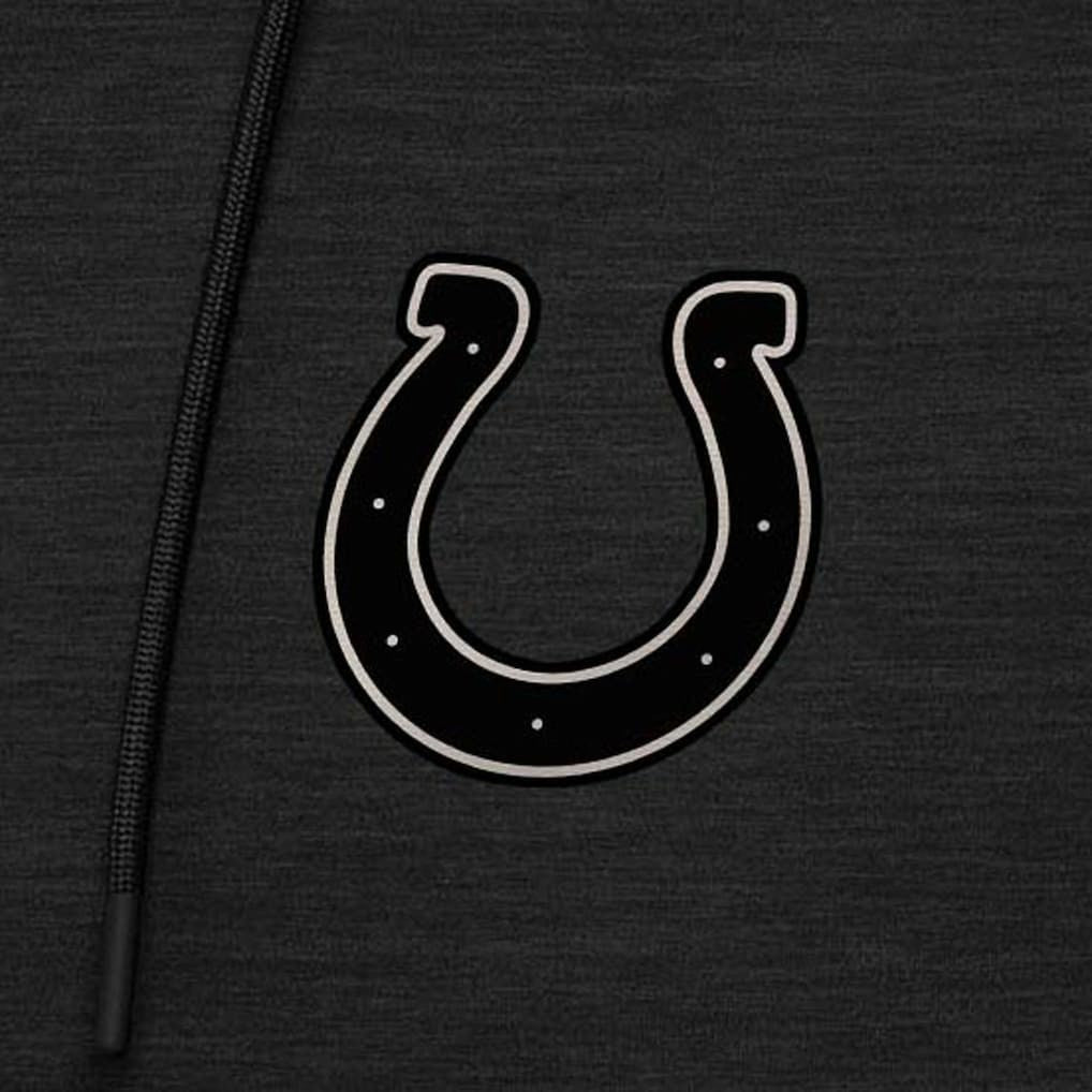 Indianapolis Colts Antigua Spikes Raglan Quarter-Zip Hoodie Heather Black - NFL