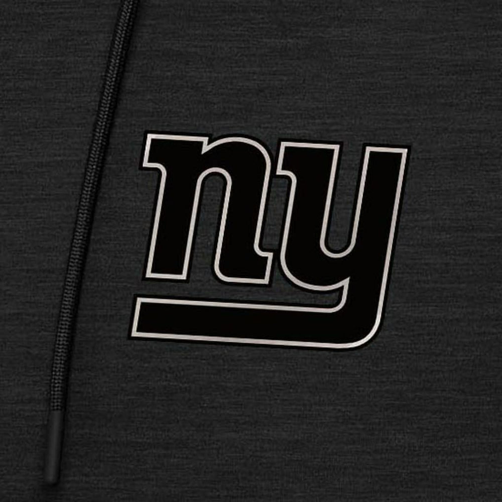 New York Giants Antigua Spikes Raglan Quarter-Zip Hoodie Heather Black - NFL