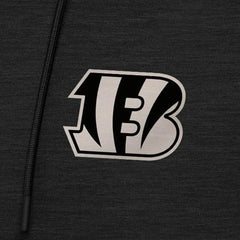 Cincinnati Bengals Antigua Spikes Raglan Quarter-Zip Hoodie Heather Black - NFL