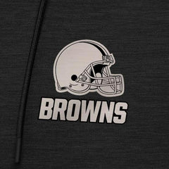 Cleveland Browns Antigua Spikes Raglan Quarter-Zip Hoodie Heather Black - NFL