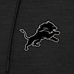 Detroit Lions Antigua Spikes Raglan Quarter-Zip Hoodie Heather Black - NFL