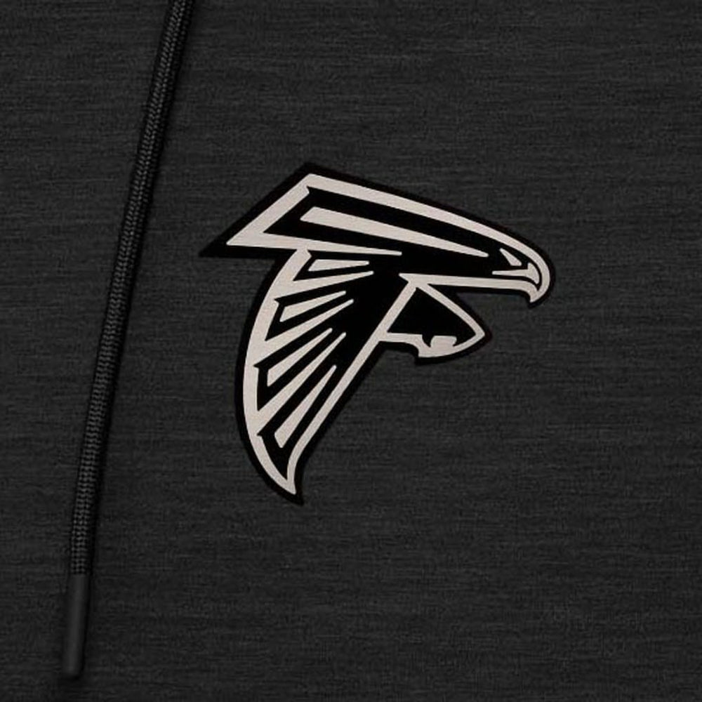 Atlanta Falcons Antigua Spikes Raglan Quarter-Zip Hoodie Heather Black - NFL