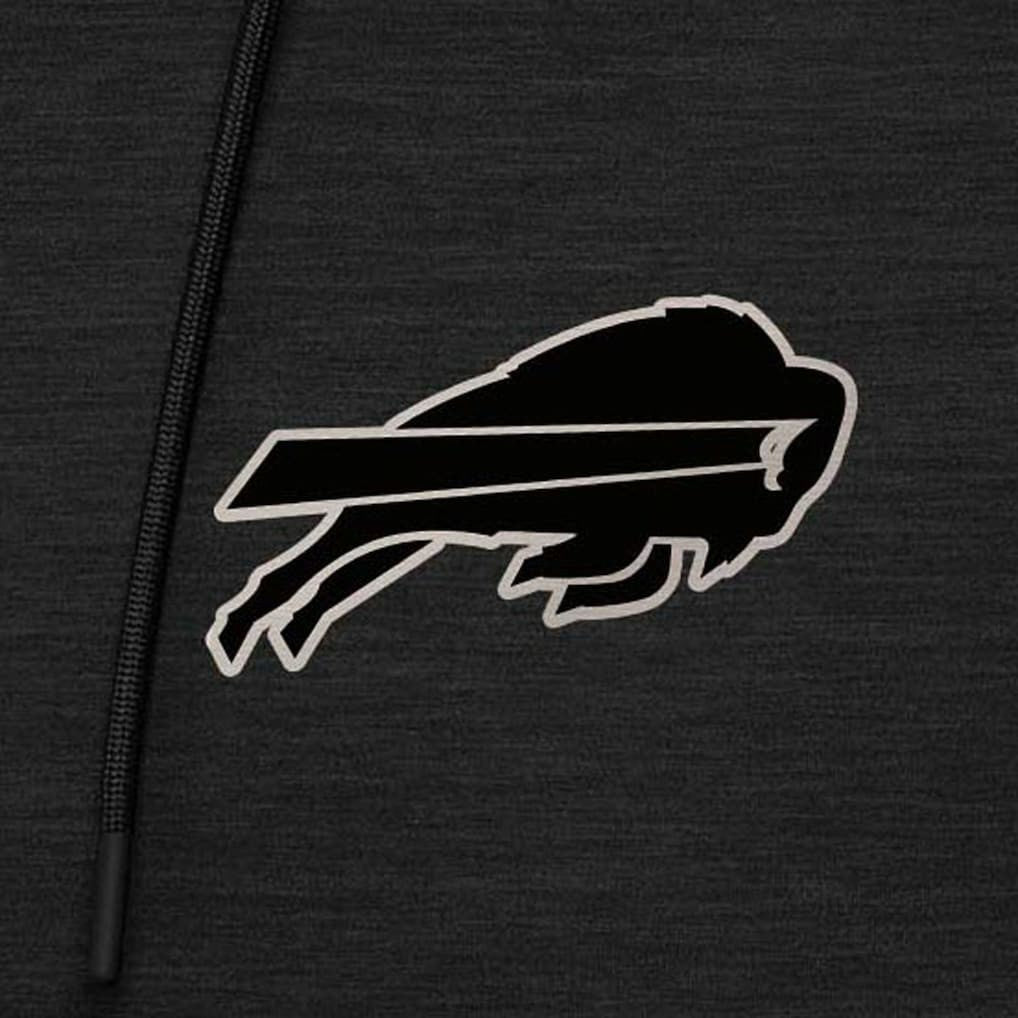Buffalo Bills Antigua Spikes Raglan Quarter-Zip Hoodie Heather Black - NFL