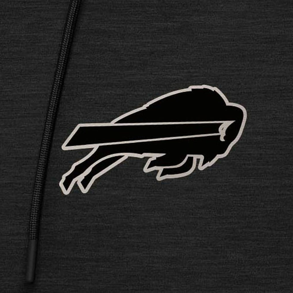 Buffalo Bills Antigua Spikes Raglan Quarter-Zip Hoodie Heather Black - NFL