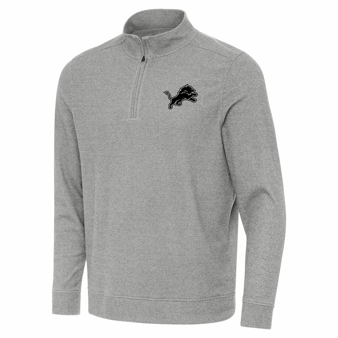 Detroit Lions Antigua Subtle Quarter-Zip Top Heather Gray - NFL