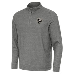 Chicago Bears Antigua Subtle Quarter-Zip Top Heather Black - NFL