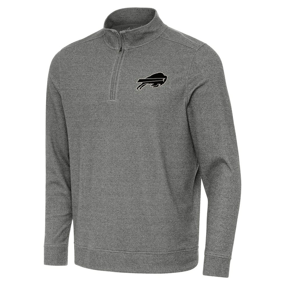 Buffalo Bills Antigua Subtle Quarter-Zip Top Heather Black - NFL
