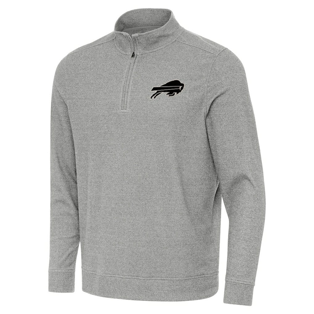 Buffalo Bills Antigua Subtle Quarter-Zip Top Heather Gray - NFL