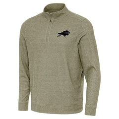 Buffalo Bills Antigua Subtle Quarter-Zip Top Heather Olive - NFL