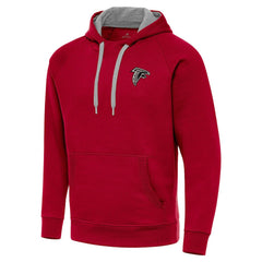 Atlanta Falcons Antigua Brushed Carbon Victory Pullover Hoodie Red - NFL