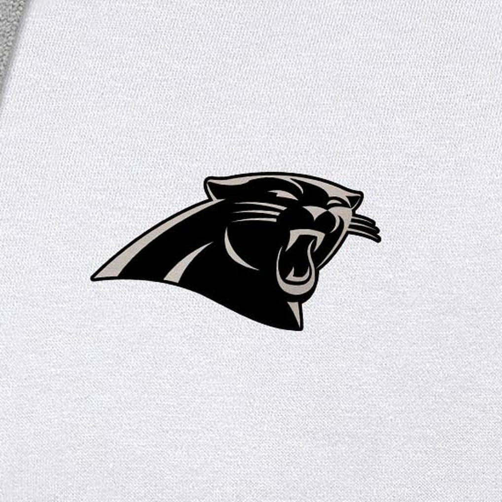 Carolina Panthers Antigua Brushed Carbon Victory Pullover Hoodie White - NFL