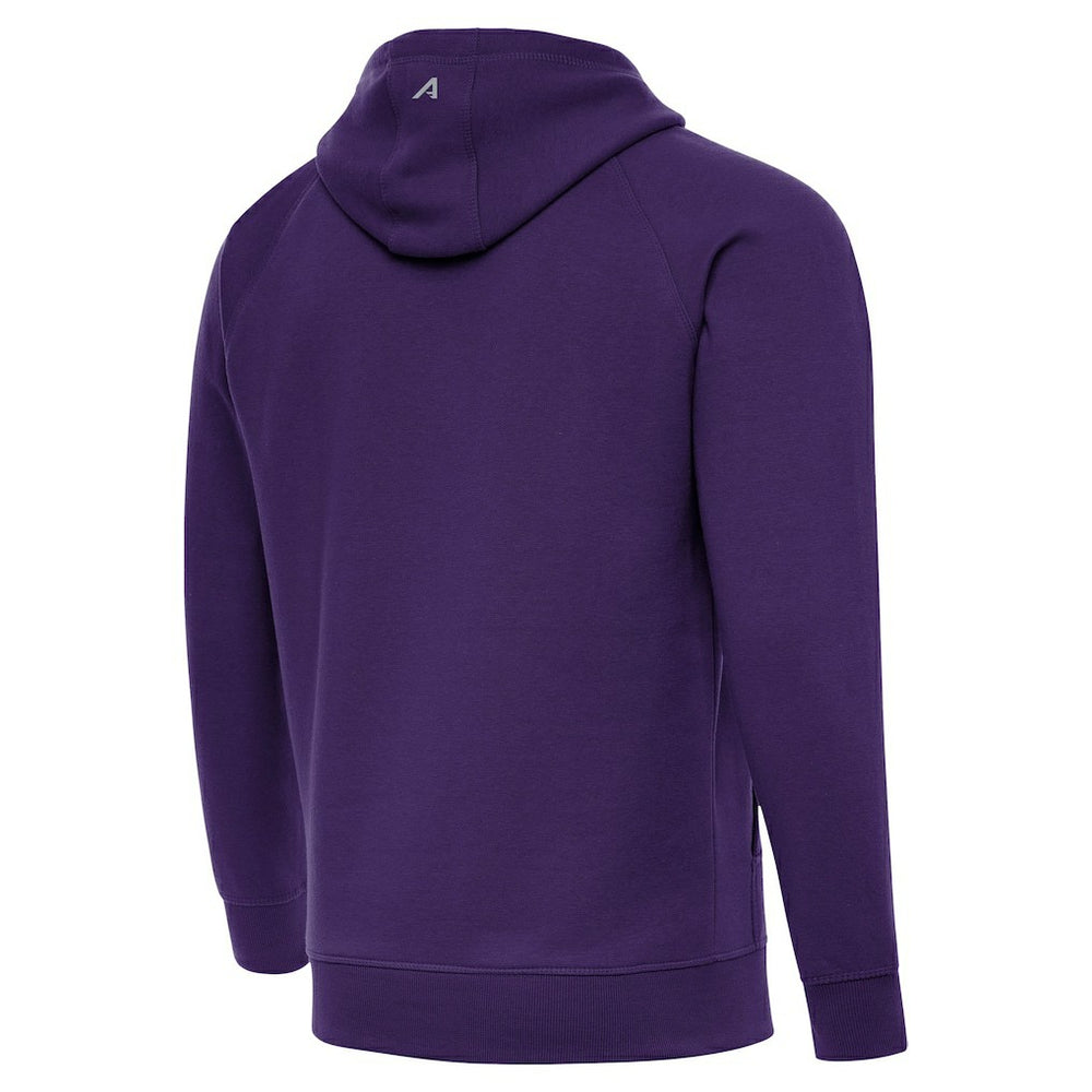 Baltimore Ravens Antigua Brushed Carbon Victory Pullover Hoodie Purple - NFL