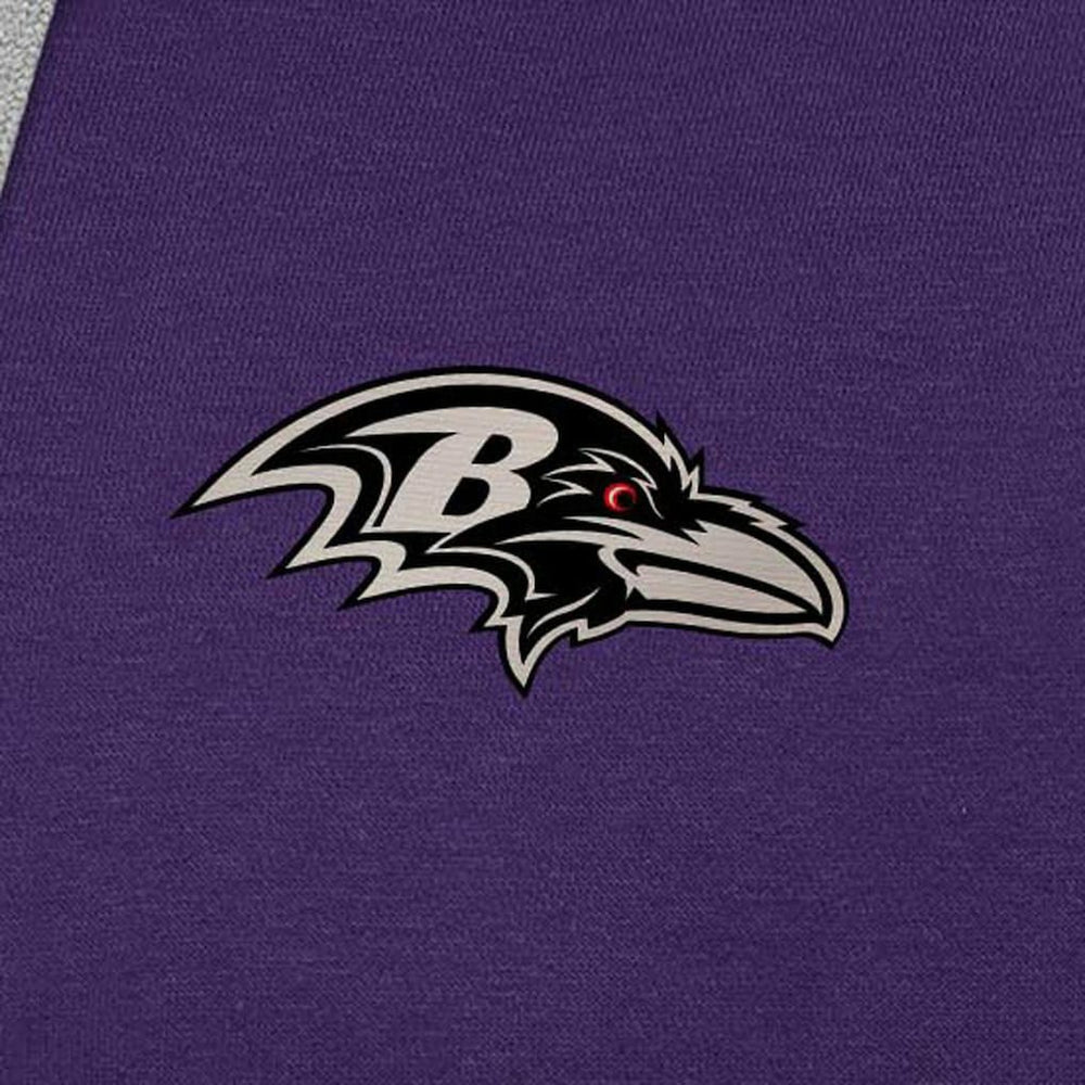 Baltimore Ravens Antigua Brushed Carbon Victory Pullover Hoodie Purple - NFL