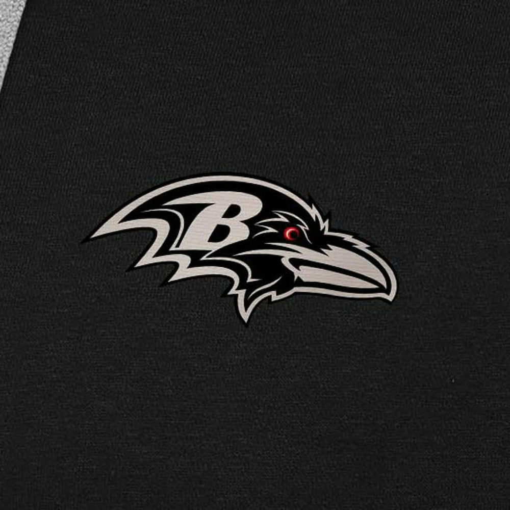 Baltimore Ravens Antigua Brushed Carbon Victory Pullover Hoodie Black - NFL