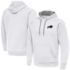 Buffalo Bills Antigua Brushed Carbon Victory Pullover Hoodie White - NFL