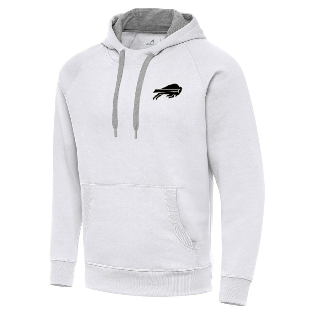 Buffalo Bills Antigua Brushed Carbon Victory Pullover Hoodie White - NFL
