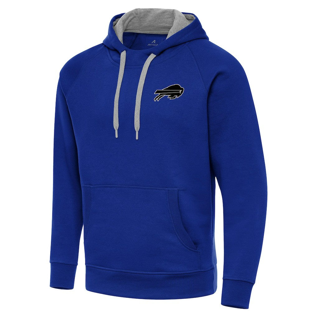 Buffalo Bills Antigua Brushed Carbon Victory Pullover Hoodie Royal - NFL