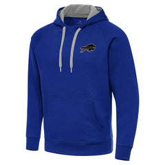 Buffalo Bills Antigua Brushed Carbon Victory Pullover Hoodie Royal - NFL