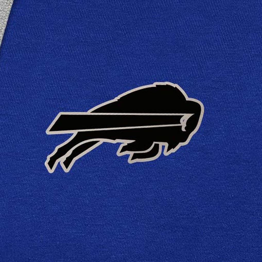 Buffalo Bills Antigua Brushed Carbon Victory Pullover Hoodie Royal - NFL