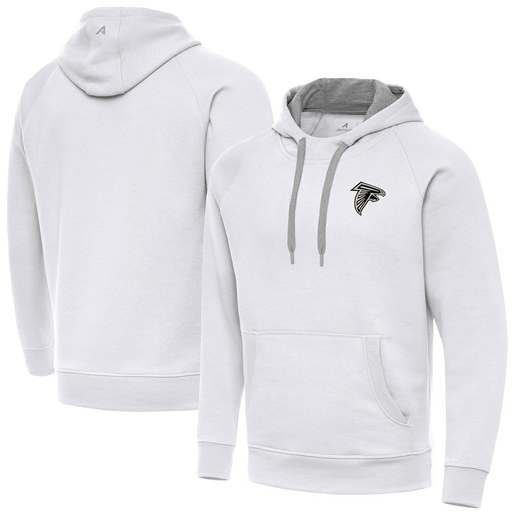 Atlanta Falcons Antigua Brushed Carbon Victory Pullover Hoodie White - NFL