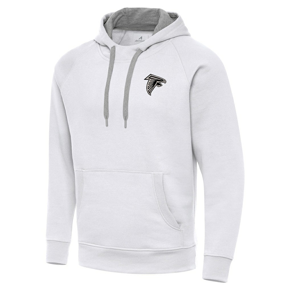 Atlanta Falcons Antigua Brushed Carbon Victory Pullover Hoodie White - NFL