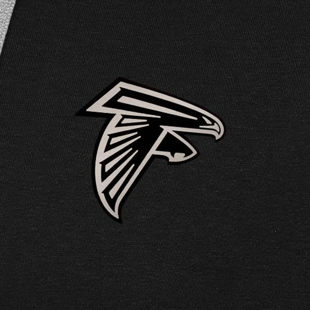 Atlanta Falcons Antigua Brushed Carbon Victory Pullover Hoodie Black - NFL