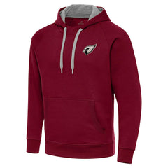 Arizona Cardinals Antigua Brushed Carbon Victory Pullover Hoodie Cardinal - NFL