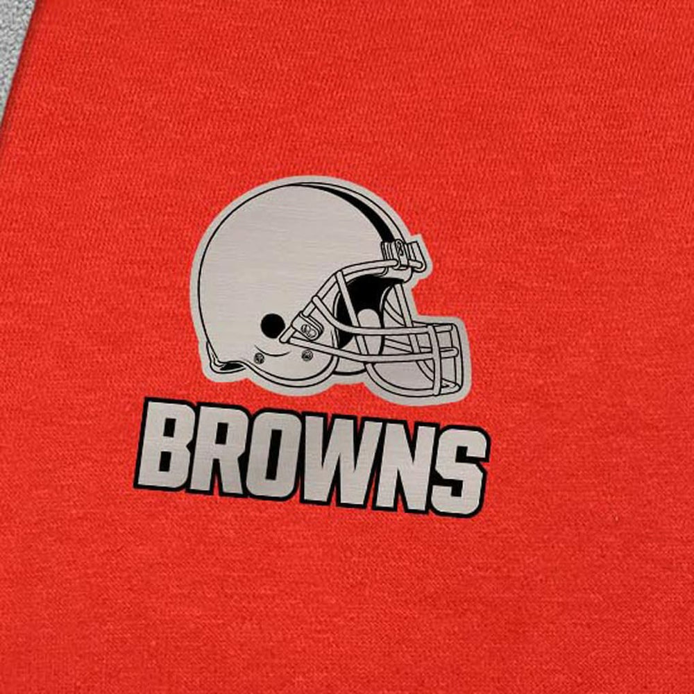 Cleveland Browns Antigua Brushed Carbon Victory Pullover Hoodie Orange - NFL