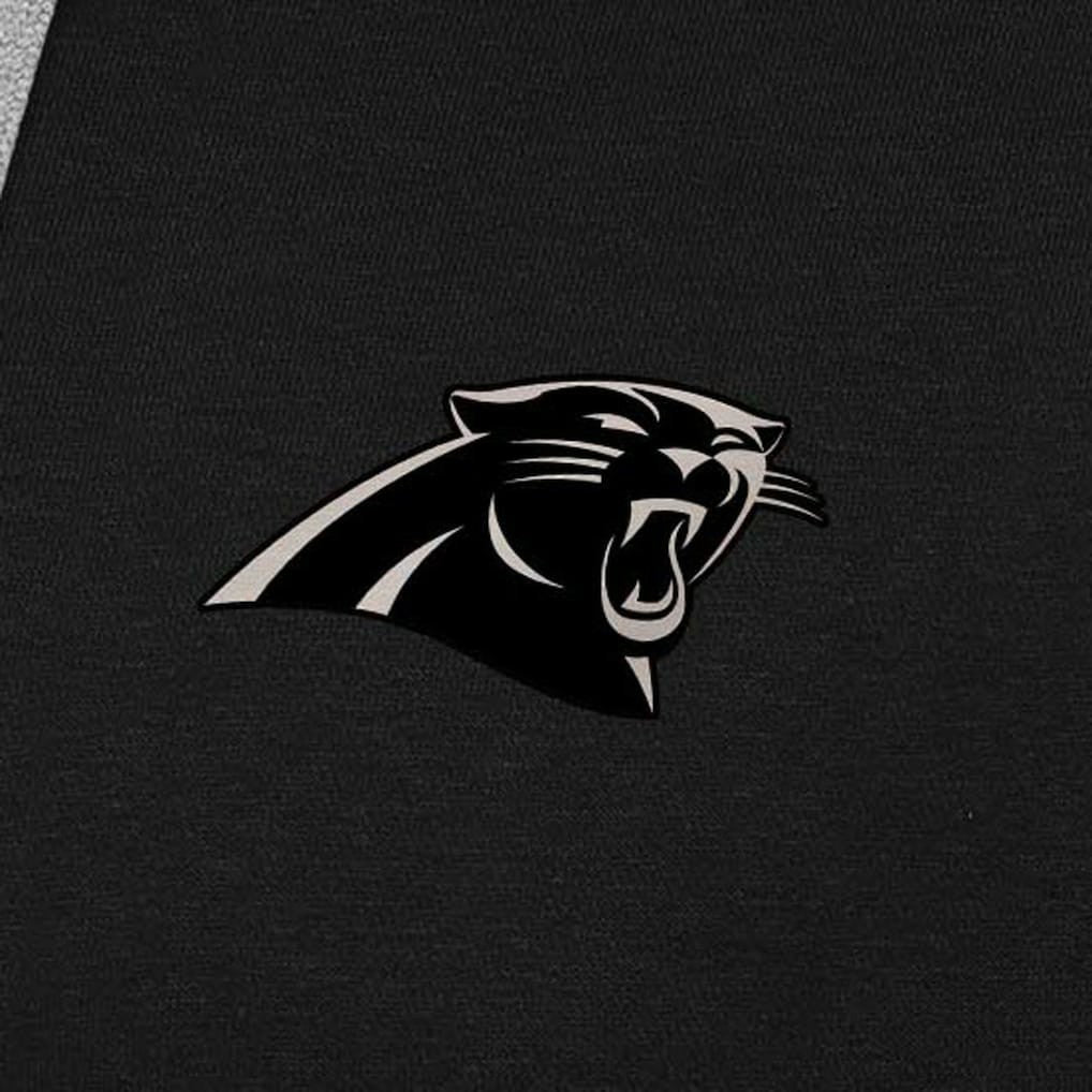 Carolina Panthers Antigua Brushed Carbon Victory Pullover Hoodie Black - NFL