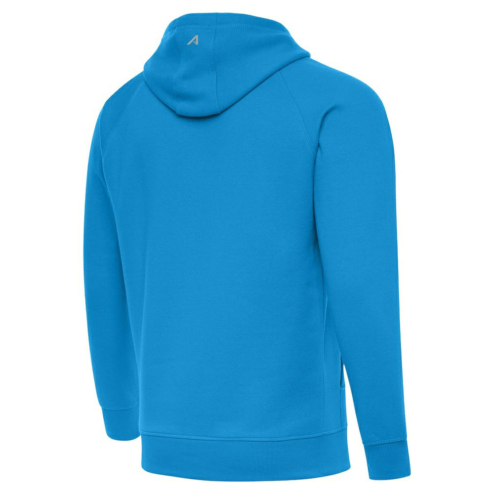 Carolina Panthers Antigua Brushed Carbon Victory Pullover Hoodie Blue - NFL