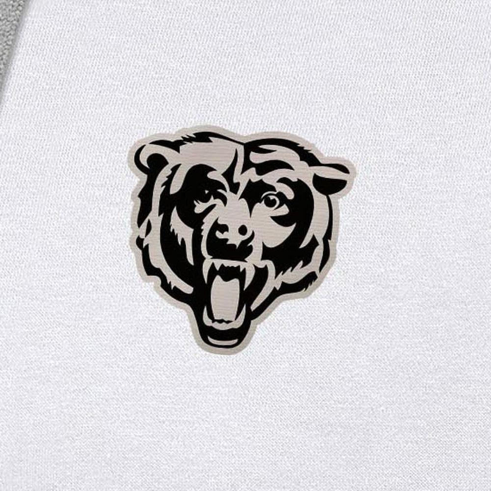Chicago Bears Antigua Brushed Carbon Victory Pullover Hoodie White - NFL