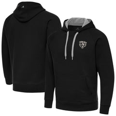 Chicago Bears Antigua Brushed Carbon Victory Pullover Hoodie Black - NFL