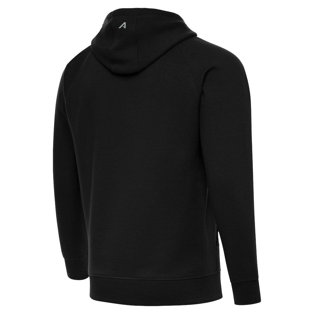 Chicago Bears Antigua Brushed Carbon Victory Pullover Hoodie Black - NFL