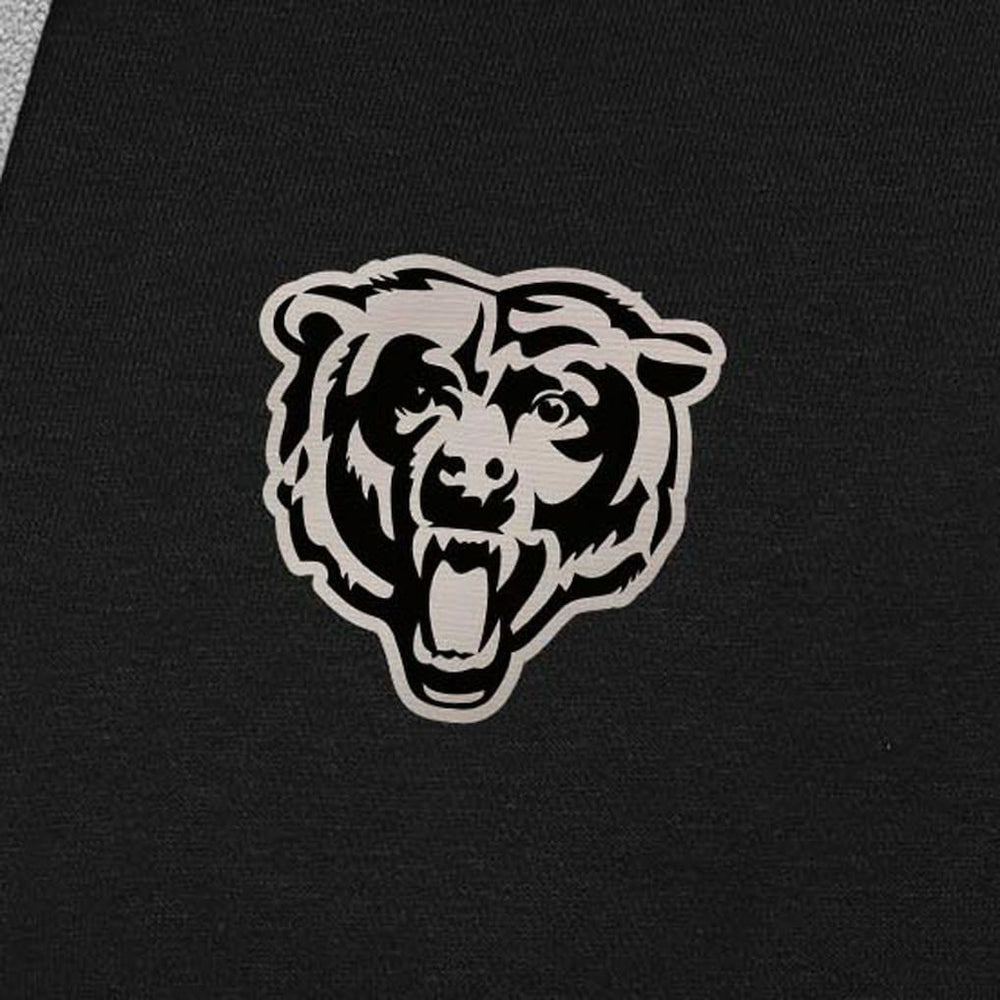 Chicago Bears Antigua Brushed Carbon Victory Pullover Hoodie Black - NFL