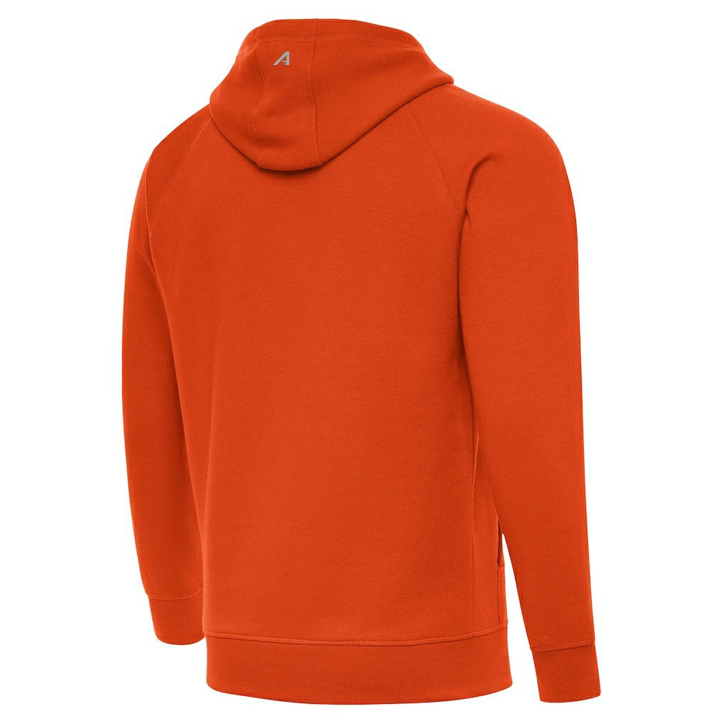 Chicago Bears Antigua Brushed Carbon Victory Pullover Hoodie Orange - NFL