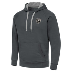 Chicago Bears Antigua Brushed Carbon Victory Pullover Hoodie Charcoal - NFL