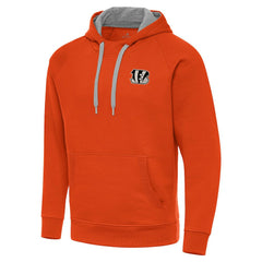 Cincinnati Bengals Antigua Brushed Carbon Victory Pullover Hoodie Orange - NFL