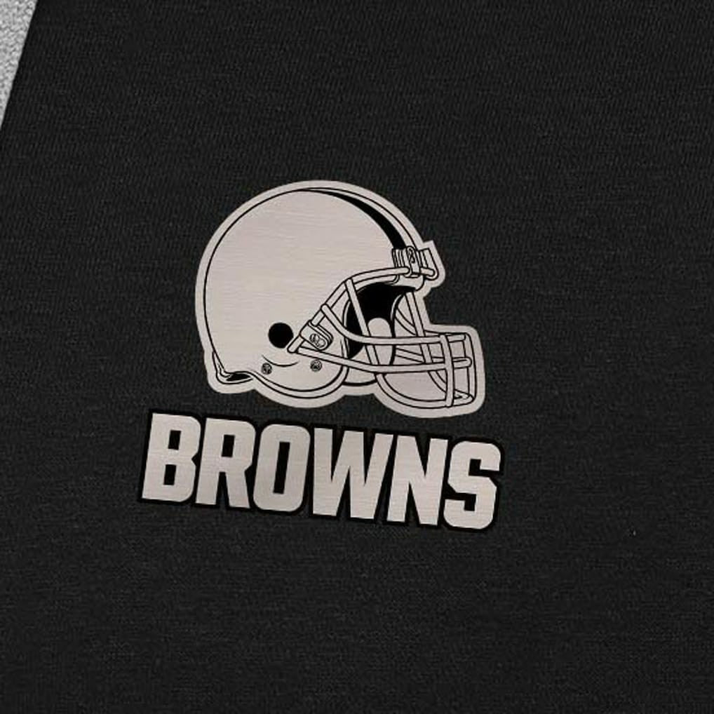 Cleveland Browns Antigua Brushed Carbon Victory Pullover Hoodie Black - NFL