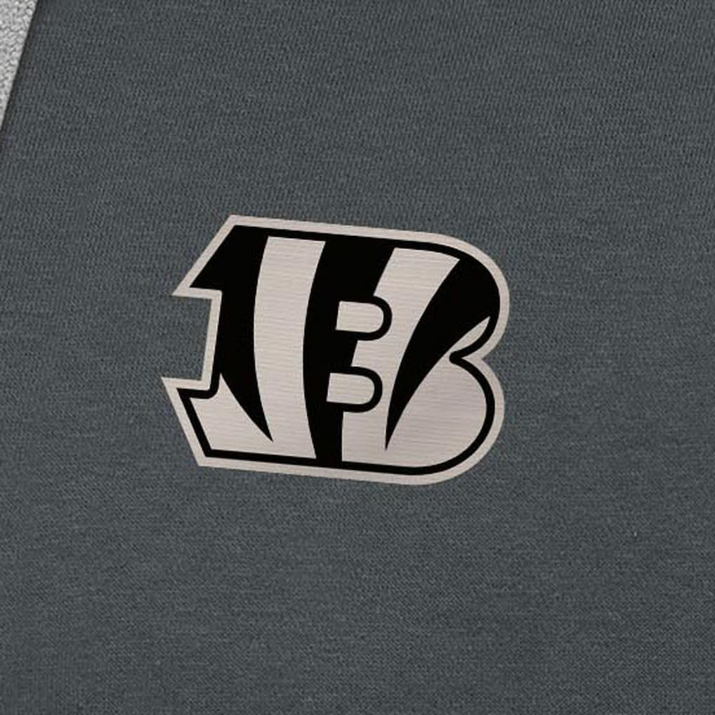 Cincinnati Bengals Antigua Brushed Carbon Victory Pullover Hoodie Charcoal - NFL