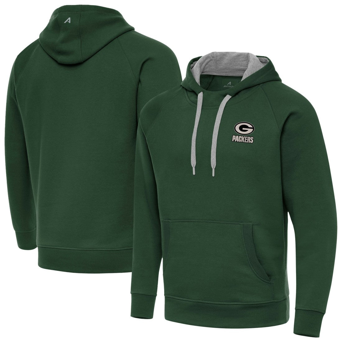 Green Bay Packers Antigua Brushed Carbon Victory Pullover Hoodie Green - NFL
