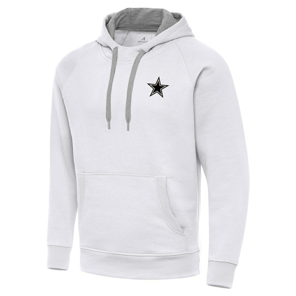 Dallas Cowboys Antigua Brushed Carbon Victory Pullover Hoodie White - NFL