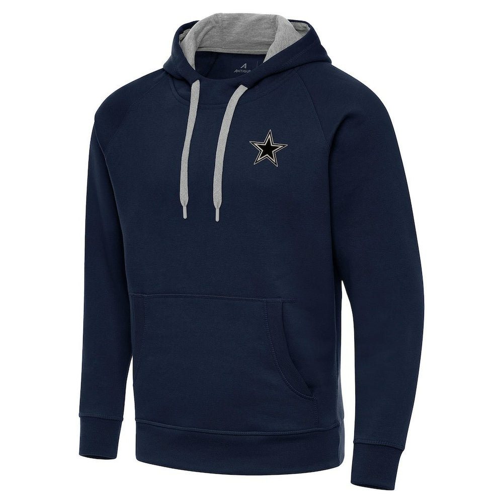 Dallas Cowboys Antigua Brushed Carbon Victory Pullover Hoodie Navy - NFL