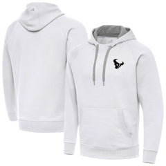 Houston Texans Antigua Brushed Carbon Victory Pullover Hoodie White - NFL