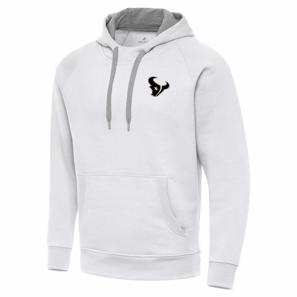Houston Texans Antigua Brushed Carbon Victory Pullover Hoodie White - NFL