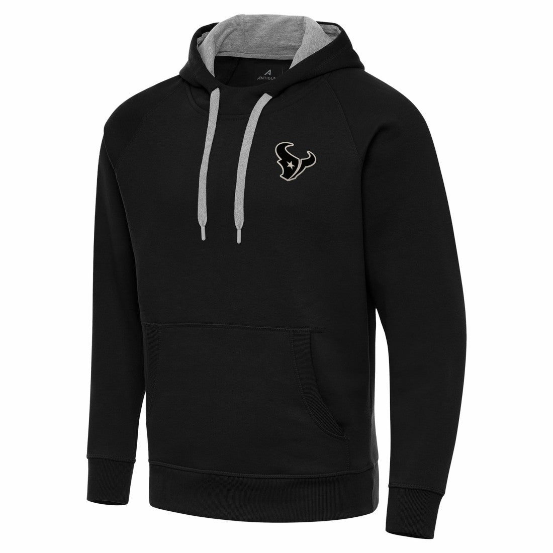 Houston Texans Antigua Brushed Carbon Victory Pullover Hoodie Black - NFL