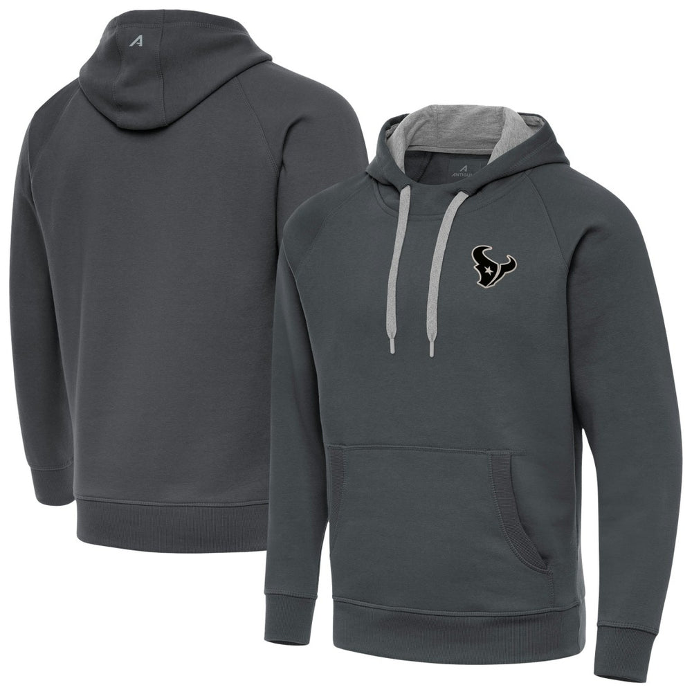 Houston Texans Antigua Brushed Carbon Victory Pullover Hoodie Charcoal - NFL