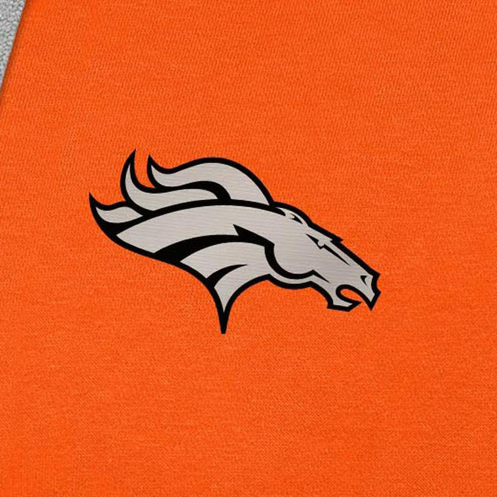 Denver Broncos Antigua Brushed Carbon Victory Pullover Hoodie Orange - NFL