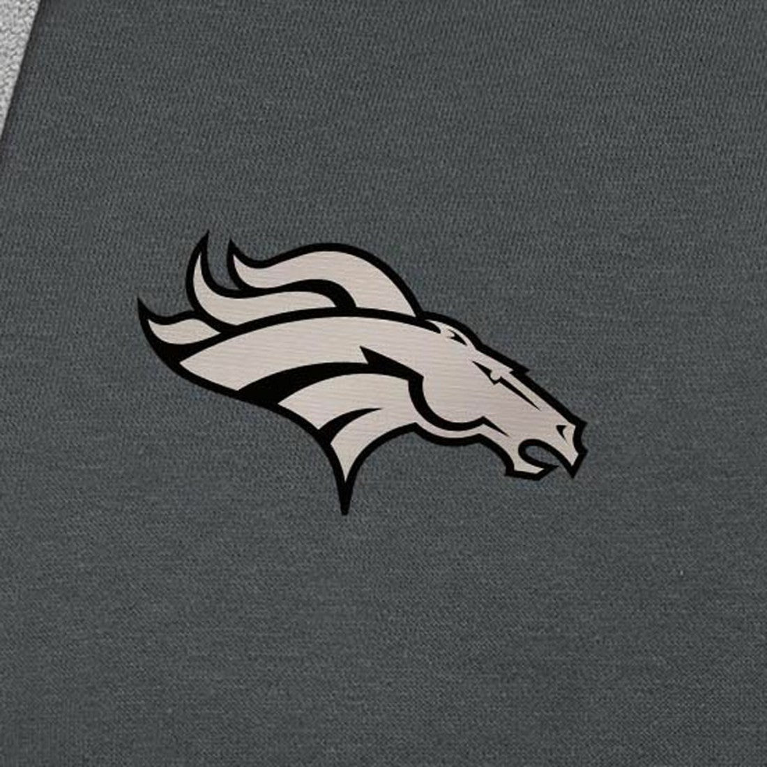 Denver Broncos Antigua Brushed Carbon Victory Pullover Hoodie Charcoal - NFL